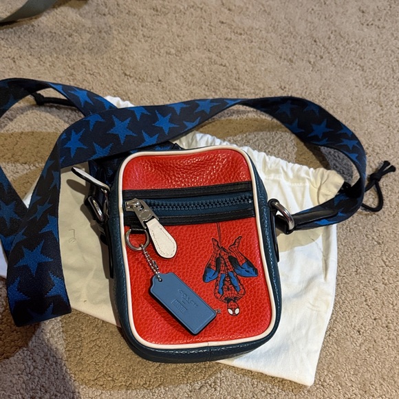 Limited edition, Spider-Man Coach collection Men's Red and blue Crossbody Bag - Picture 1 of 8